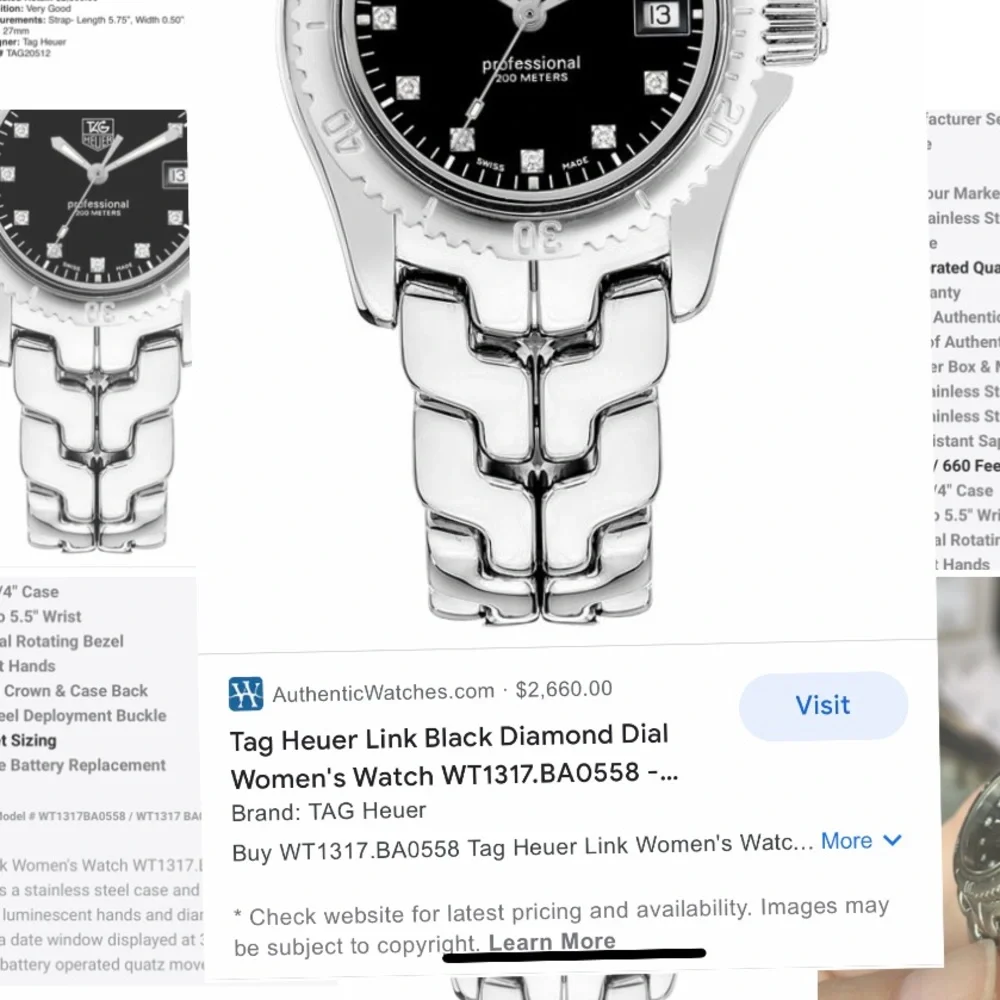 Tag Heuer Link Black Diamond Dial Eomen’s Watch BA0561